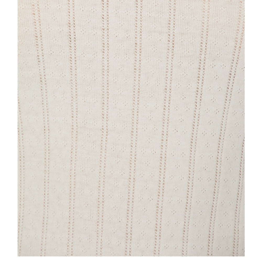 White Ribbed Women's Top - Picture 3 of 3